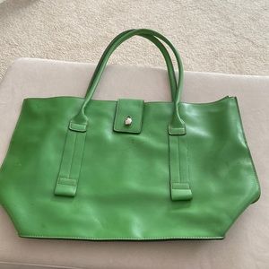 Emillie M Green Tote with Compartments